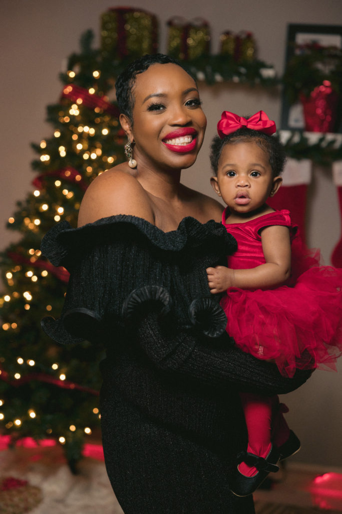 mommy and me family Christmas photoshoot